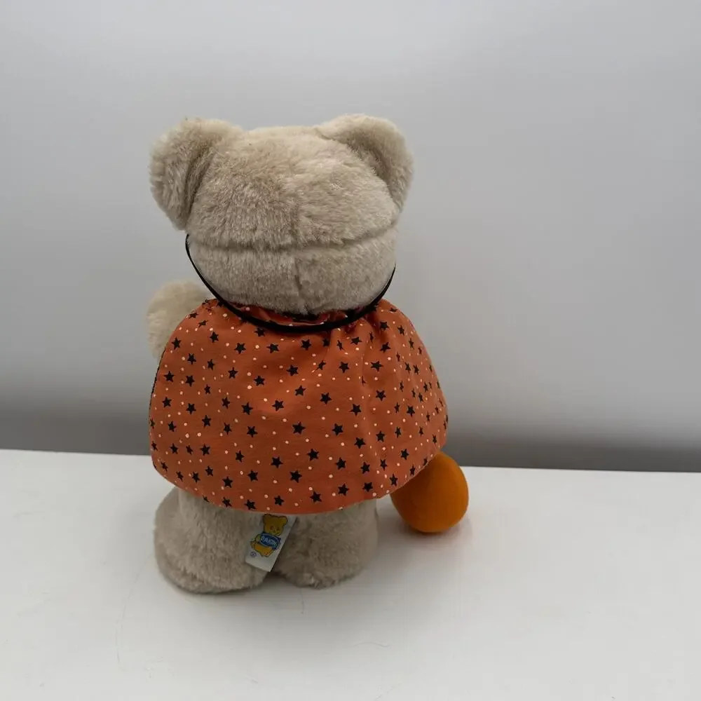 Dakin Halloween Bear Plush Trick or Treat Teddy 1984‎ Pumpkin Cape Mask 10